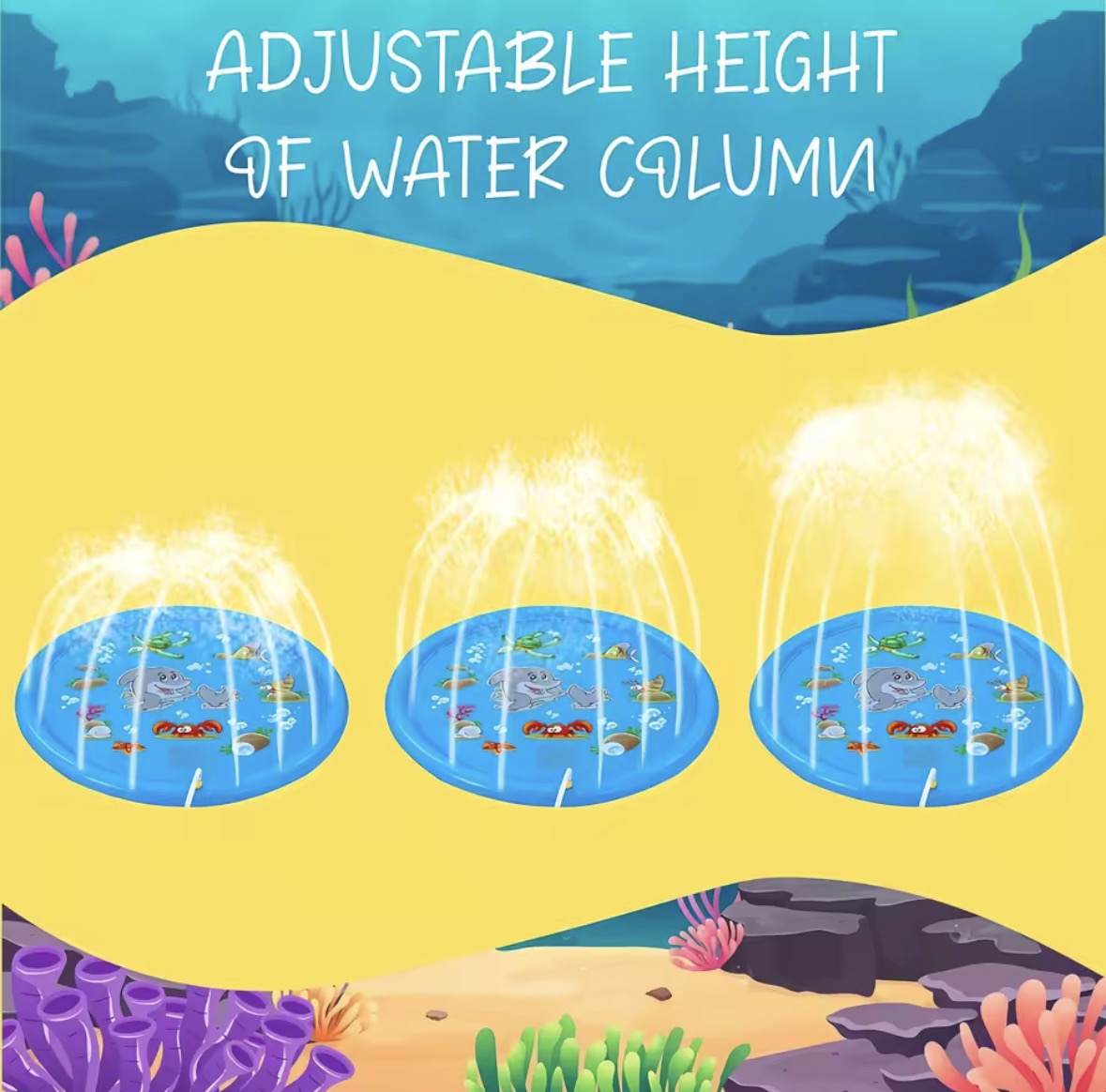 Inflatable Baby Play Mat Water Play Mat For Kids Pool Mat 70x60x15cm