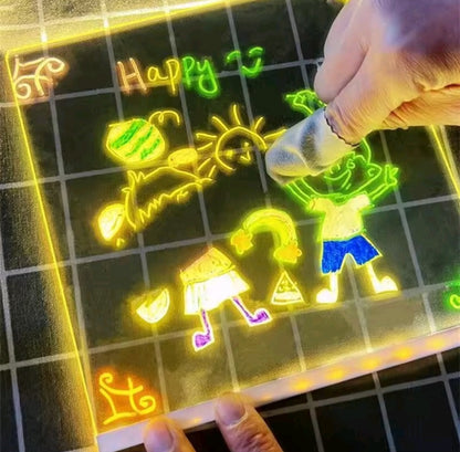 LED Note Board With Night Light Colorful 7 Pens