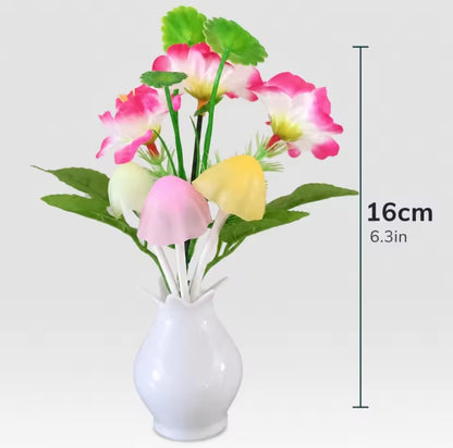 LED Night Light with Auto Sensor Mushroom Flower