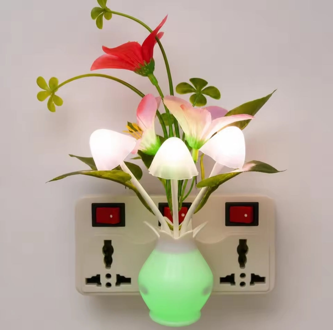 LED Night Light with Auto Sensor Mushroom Flower
