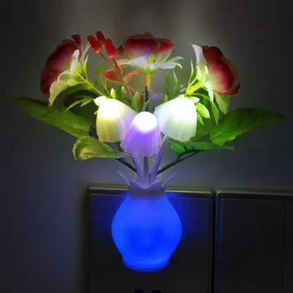 LED Night Light with Auto Sensor Mushroom Flower