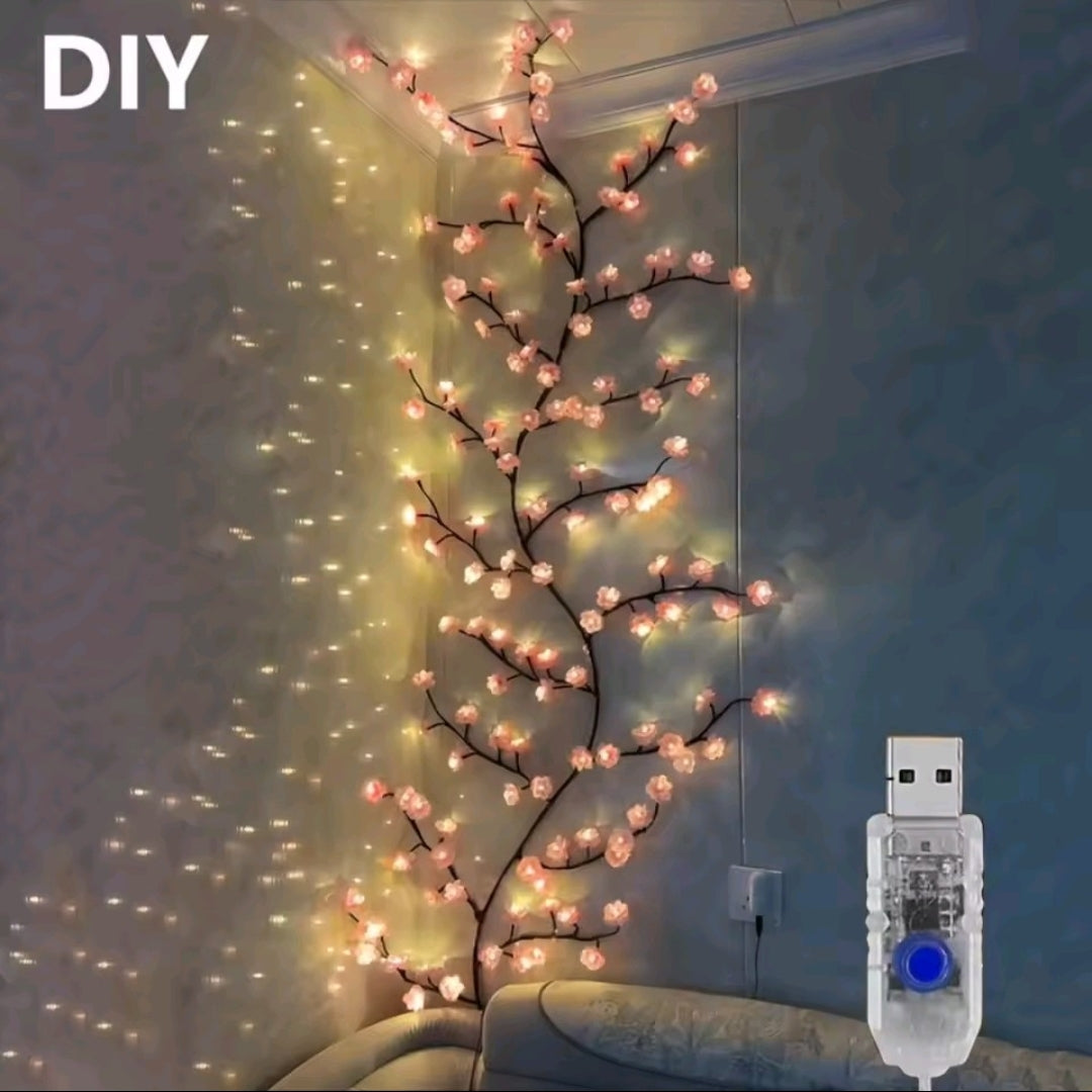 8 Modes Cherry Blossom 48 Led USB Tree Branch Rattan Lights
